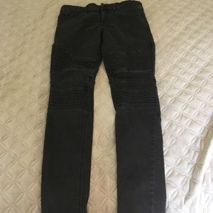 Pacsun moto stacked skinny faded black men’s jeans